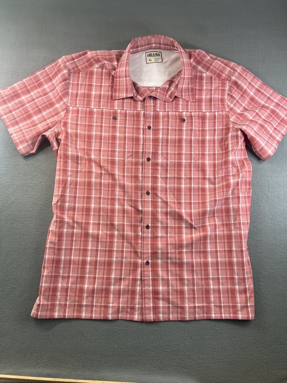 Lake & Trail Men's X-Large Plaid Button Shirt for Fishing and Hiking